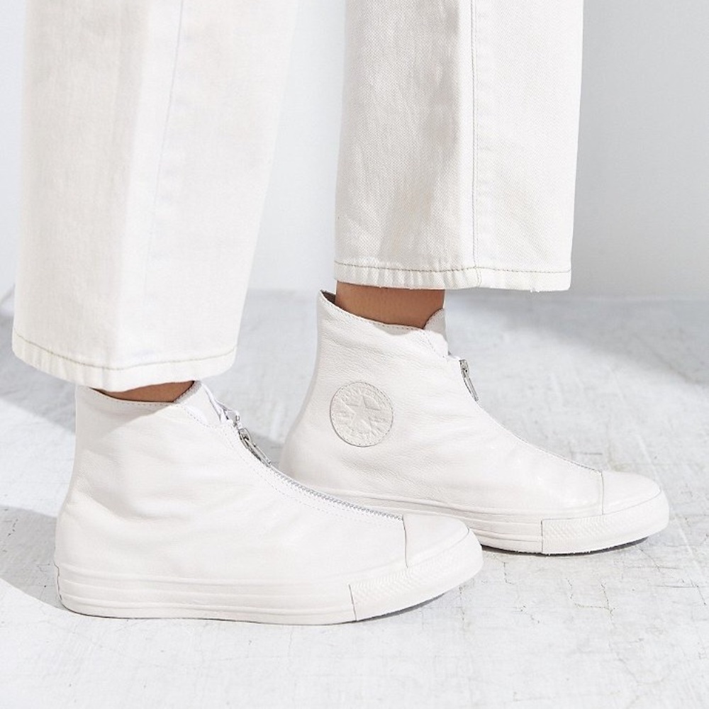 Converse Shroud Leather Wedge Sneaker White